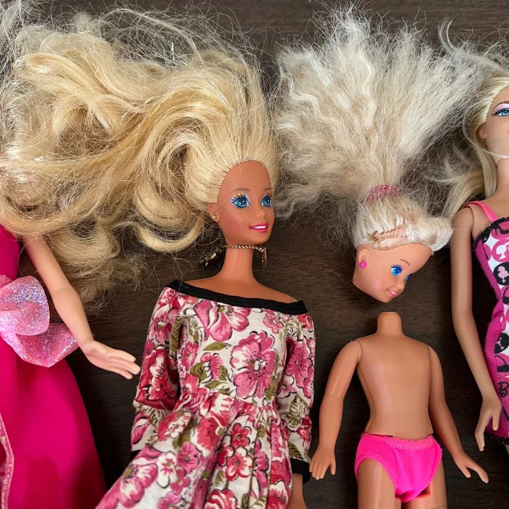 Mattel Barbie Doll Lot Assorted Outfits Parts and Repair Mixed Condition 10pc